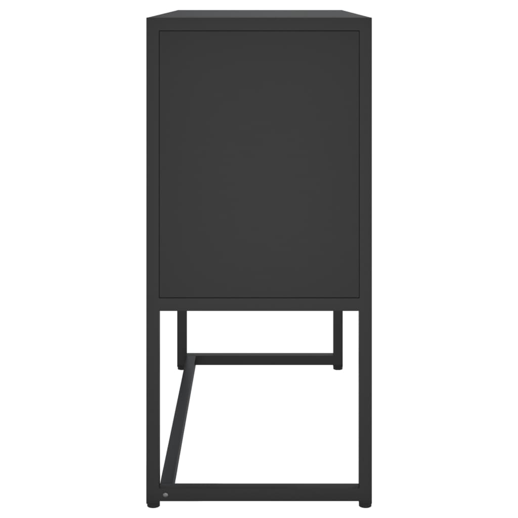 vidaXL Szafka boczna, czarna, 75x35x75 cm, stal