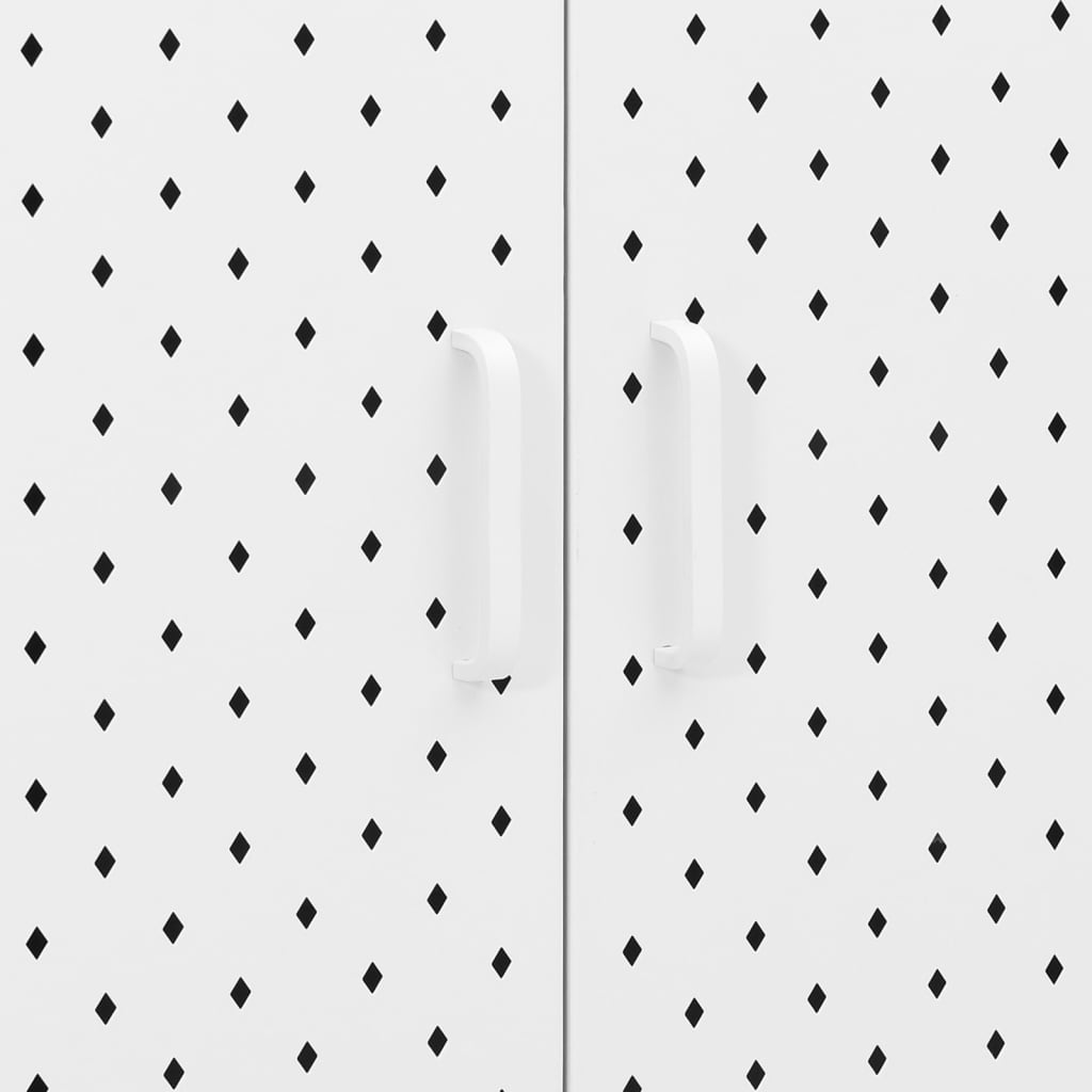vidaXL Szafka, biała, 80x35x135 cm, stal