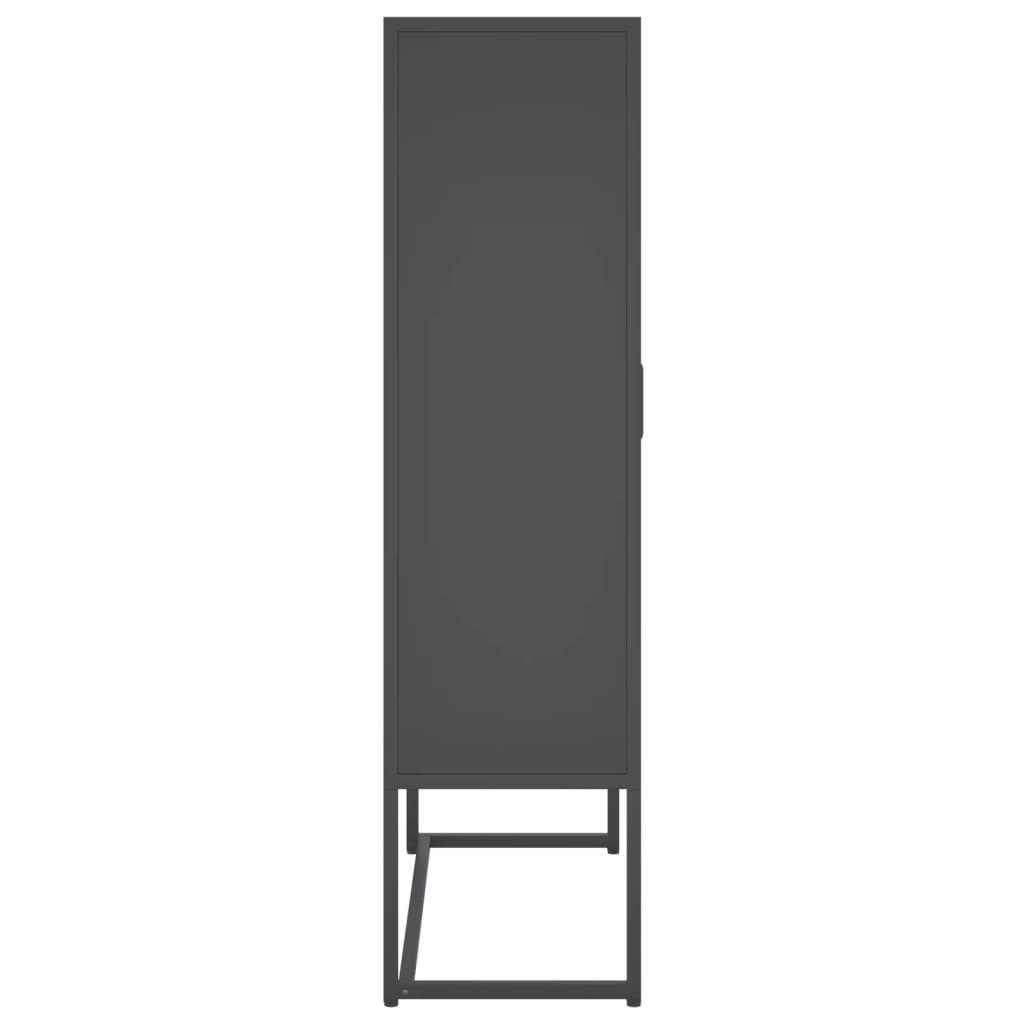 vidaXL Szafka, antracytowa, 80x35x135 cm, stal