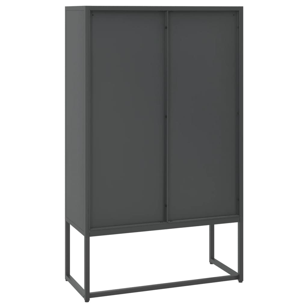 vidaXL Szafka, antracytowa, 80x35x135 cm, stal