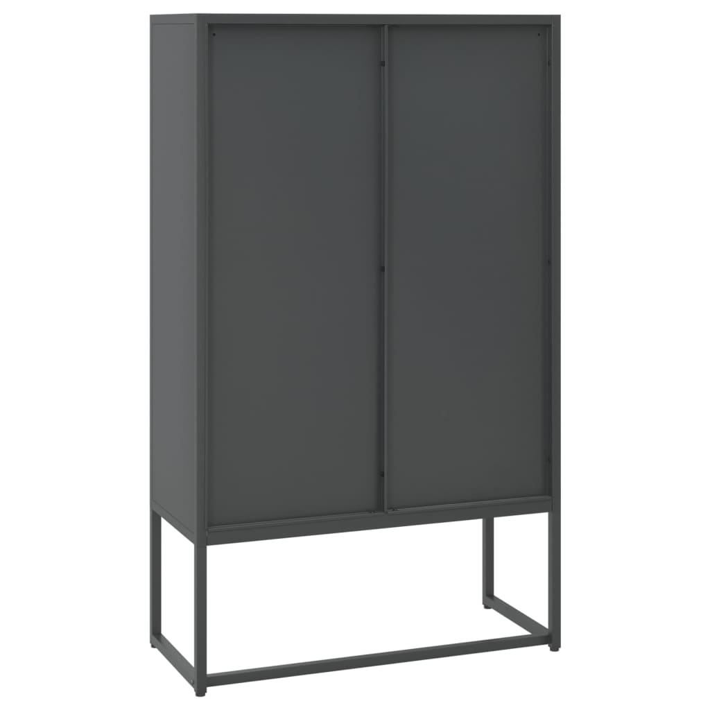 vidaXL Szafka, antracytowa, 80x35x135 cm, stal