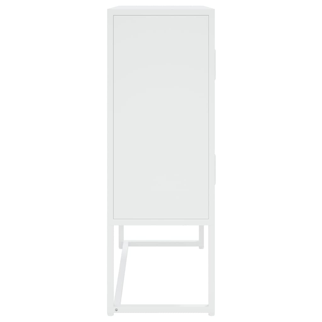 vidaXL Szafka, biała, 80x35x100 cm, stal