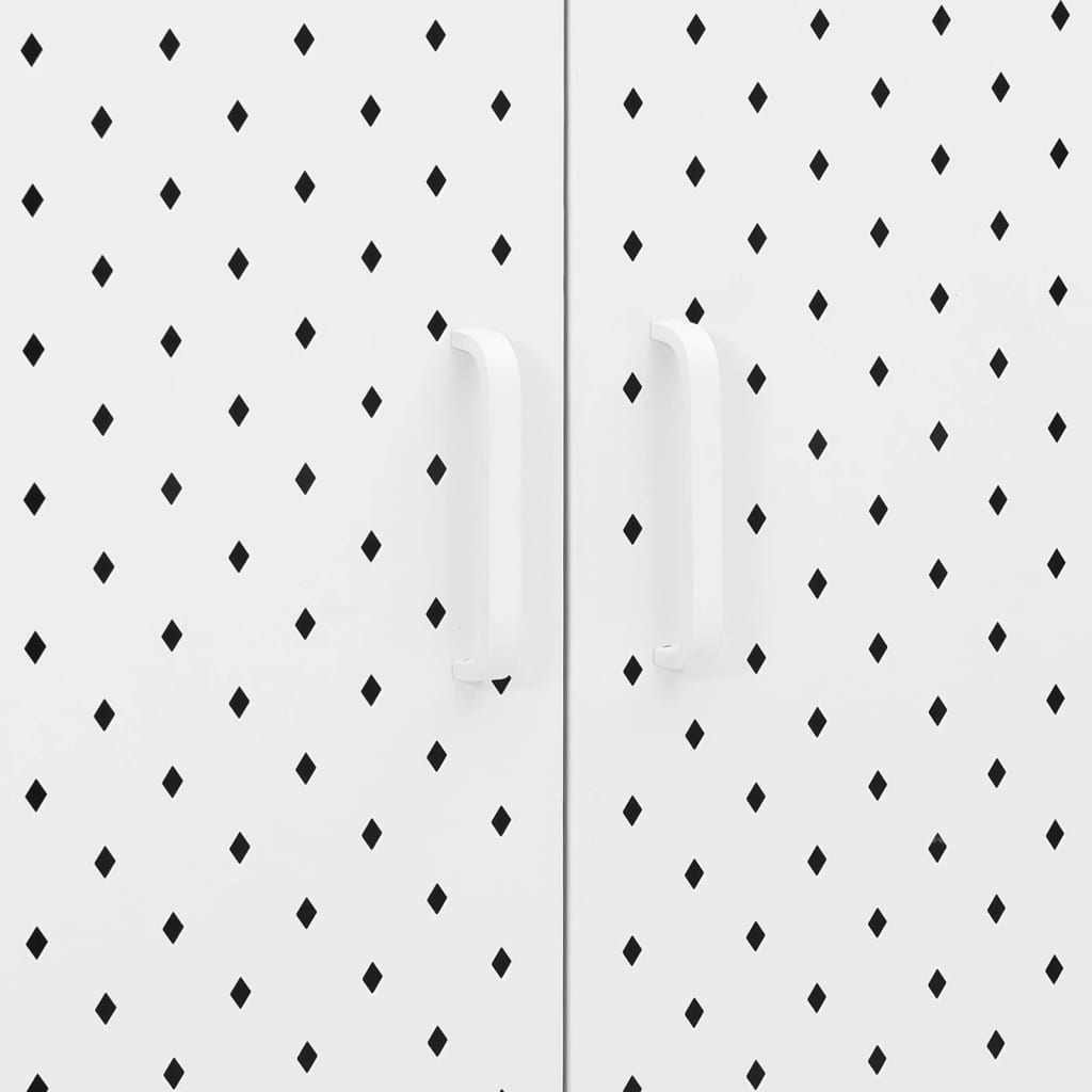 vidaXL Szafka, biała, 80x35x100 cm, stal
