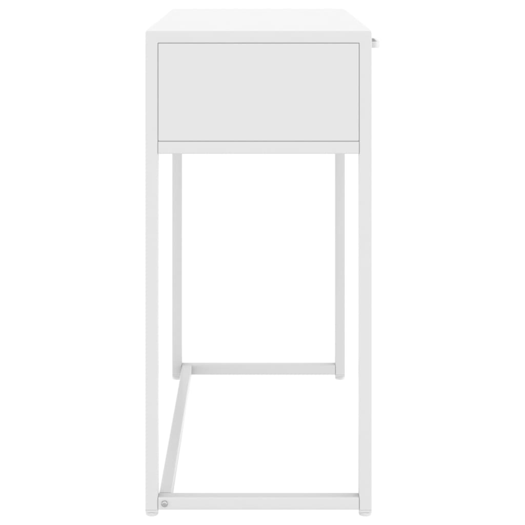 vidaXL Stolik konsolowy, biały, 72x35x75 cm, stalowy