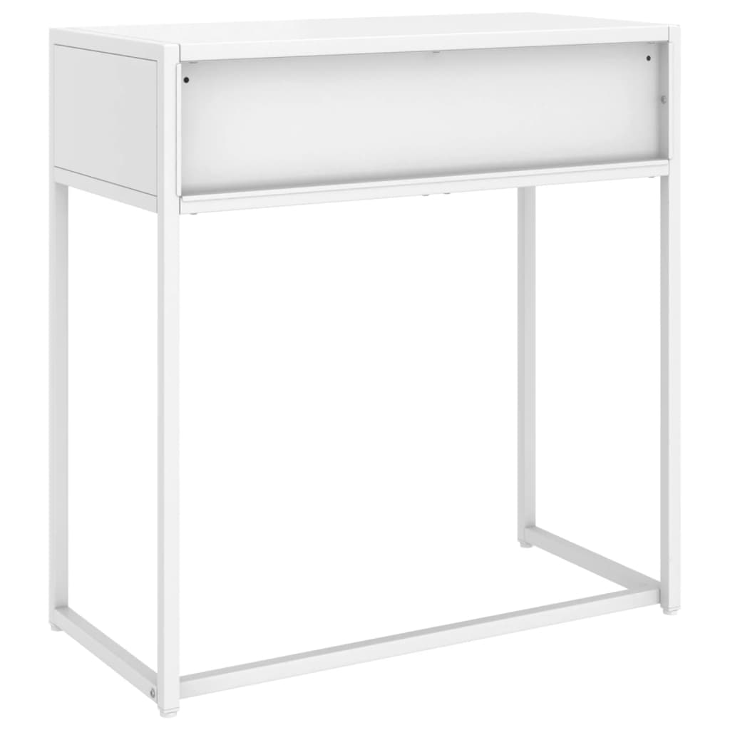 vidaXL Stolik konsolowy, biały, 72x35x75 cm, stalowy