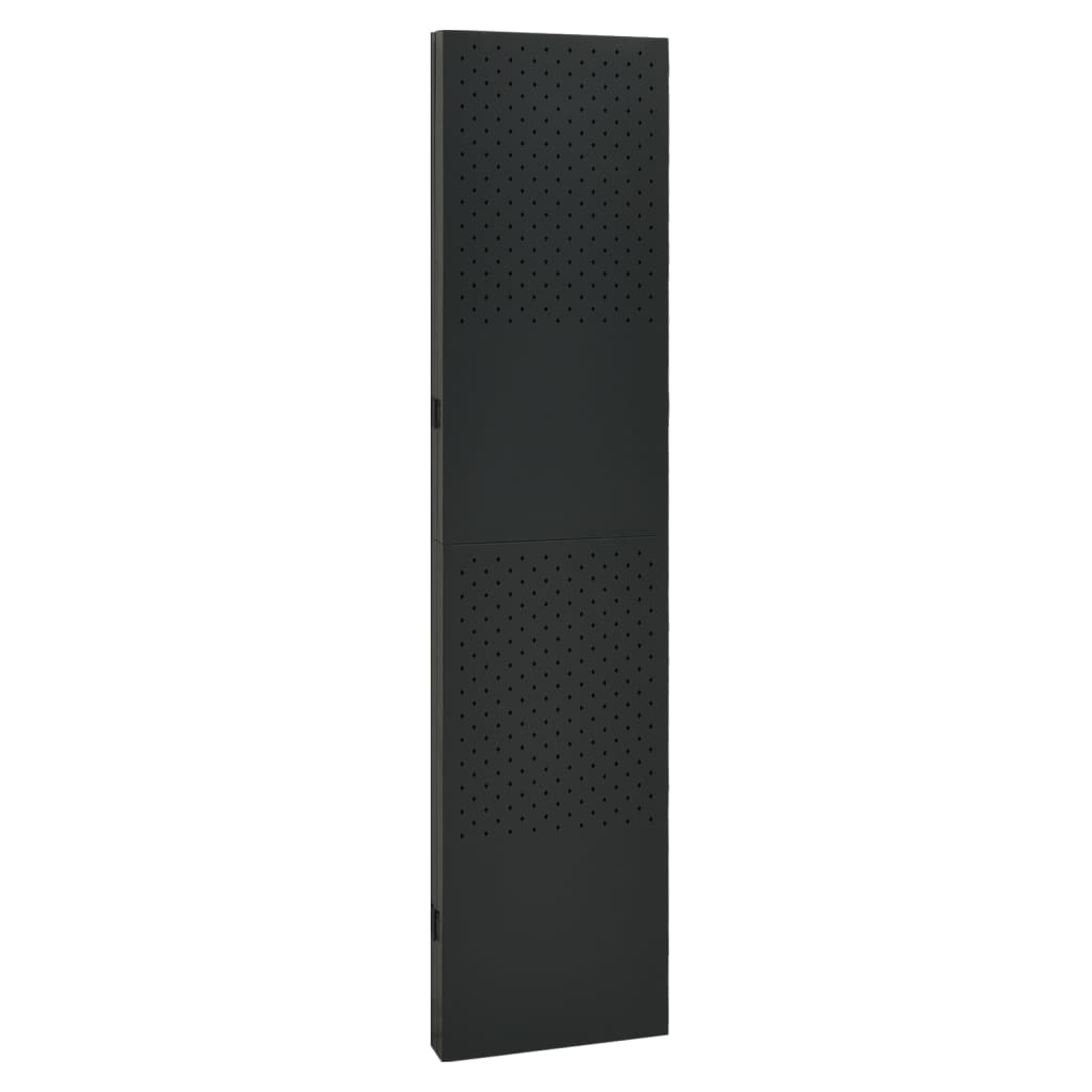 vidaXL Parawan 4-panelowy, czarny, 160 x 180 cm, stalowy