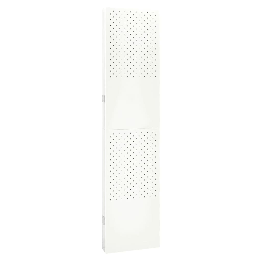 vidaXL Parawan 4-panelowy, biały, 160 x 180 cm, stalowy