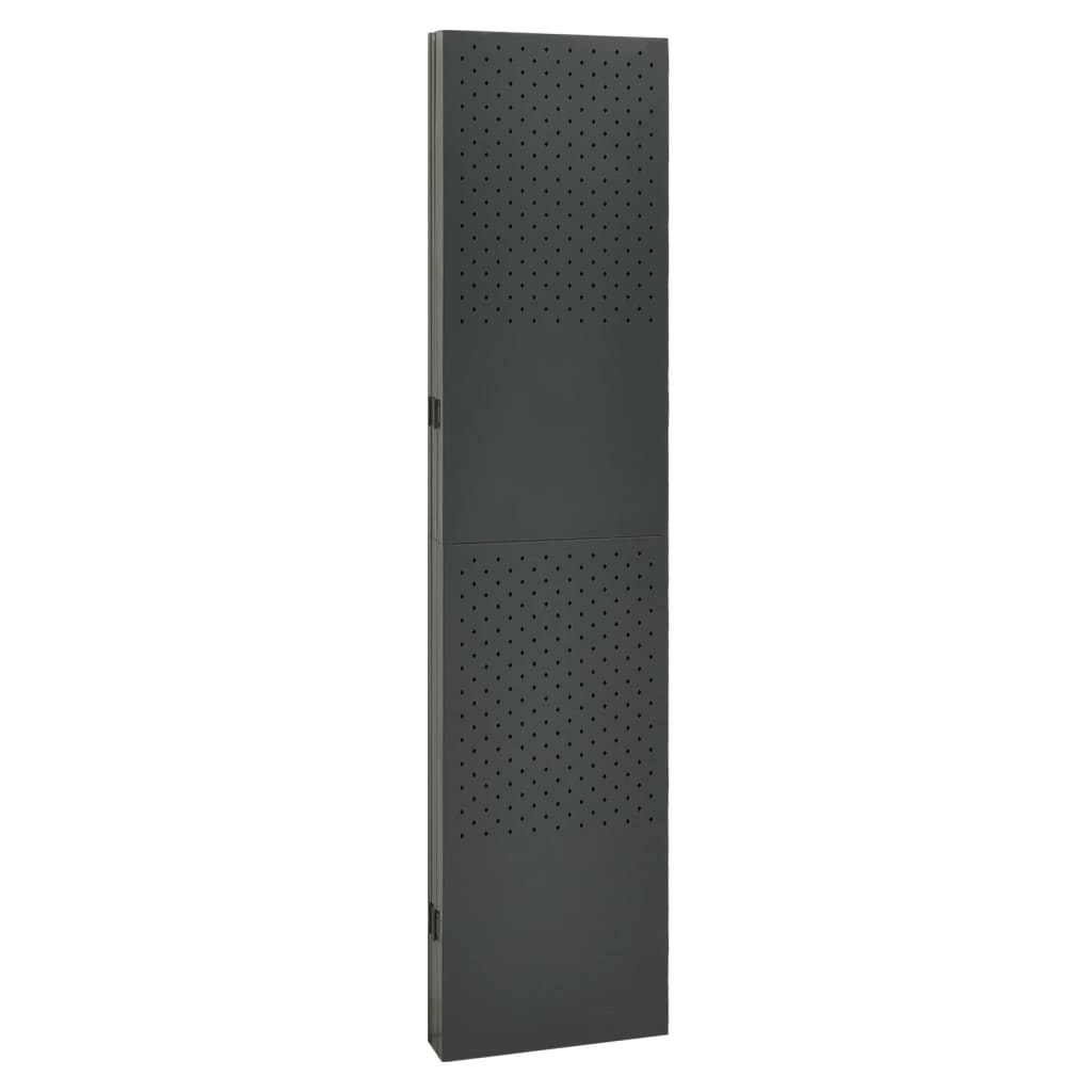 vidaXL Parawan 5-panelowy, antracytowy, 200 x 180 cm, stalowy