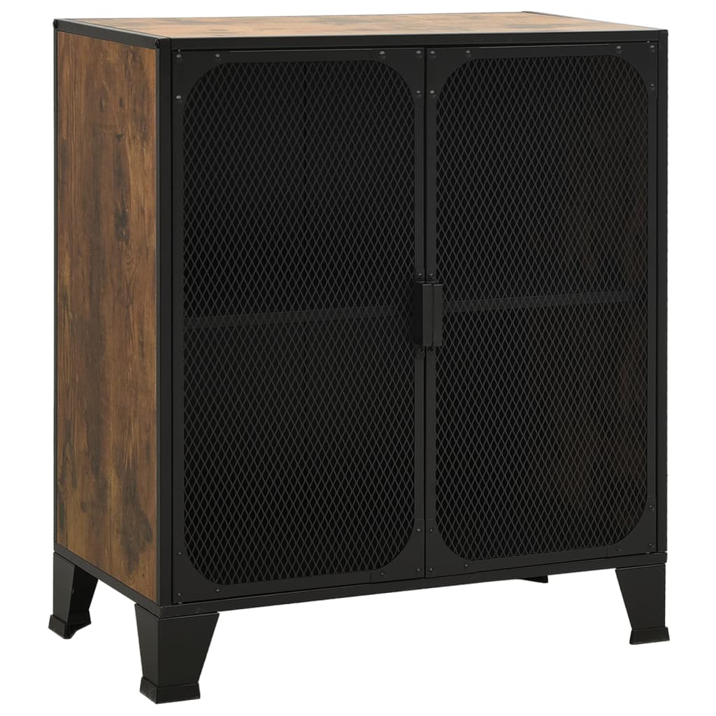 vidaXL Szafka, rustykalny brąz, 72x36x82 cm, metal i MDF