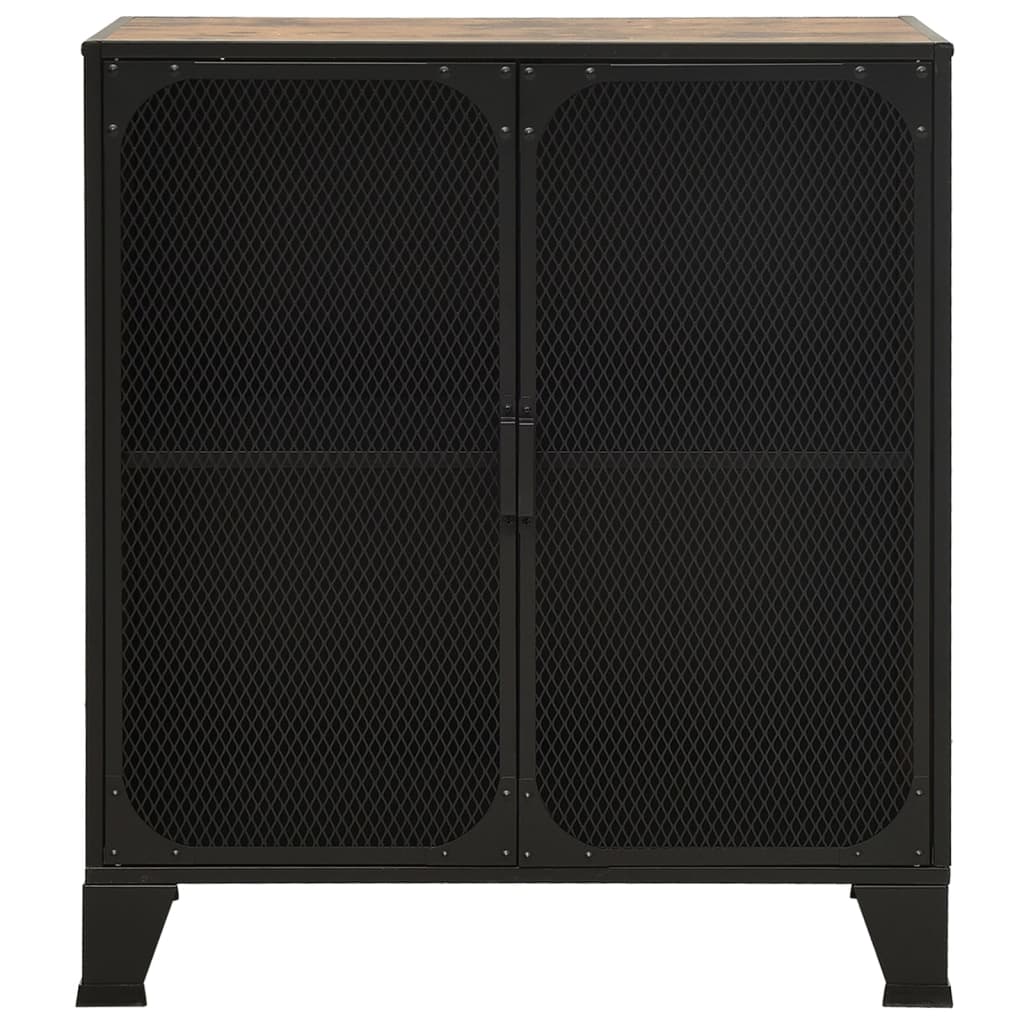 vidaXL Szafka, rustykalny brąz, 72x36x82 cm, metal i MDF