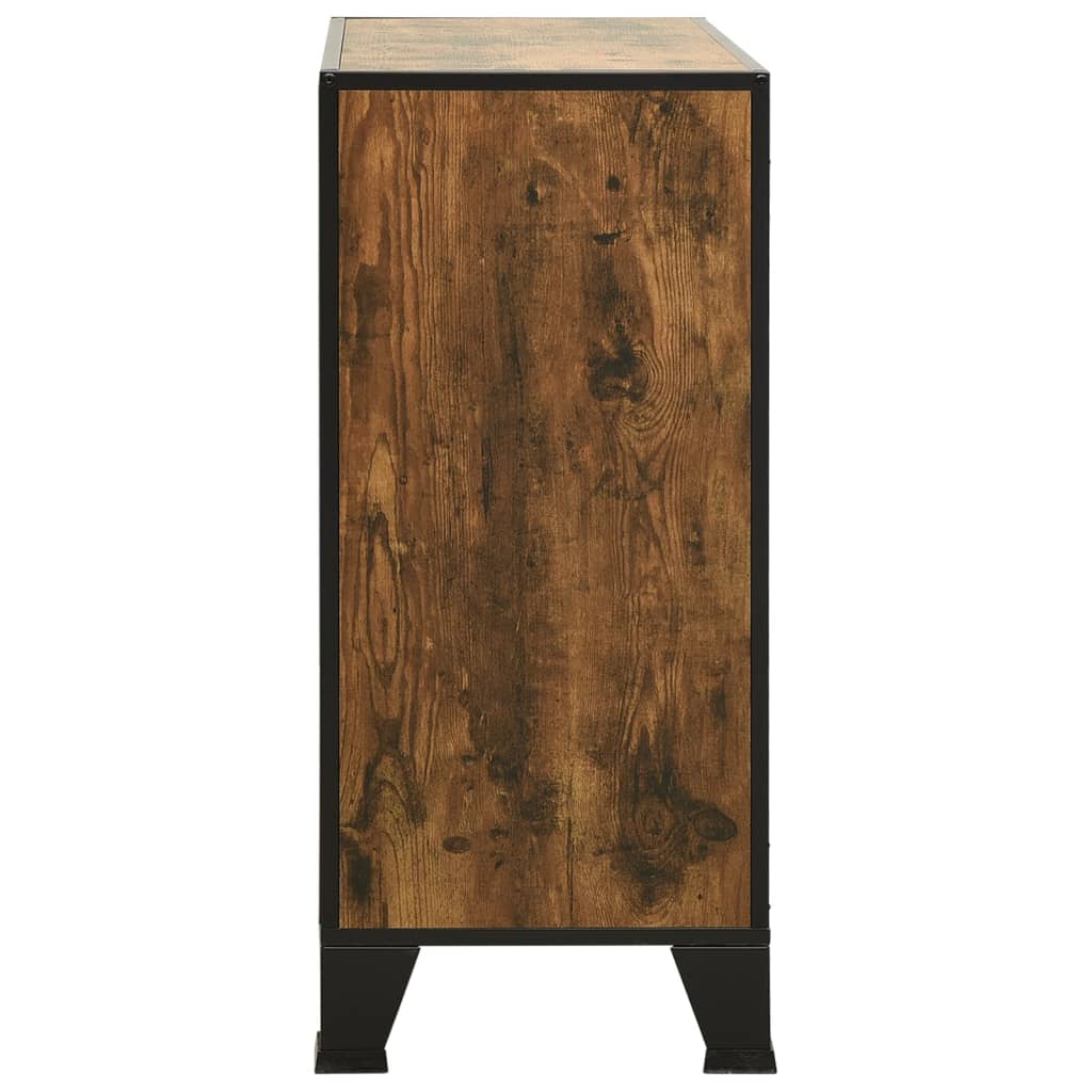 vidaXL Szafka, rustykalny brąz, 72x36x82 cm, metal i MDF