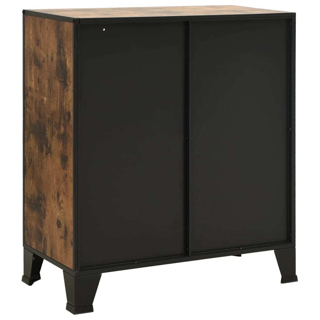 vidaXL Szafka, rustykalny brąz, 72x36x82 cm, metal i MDF