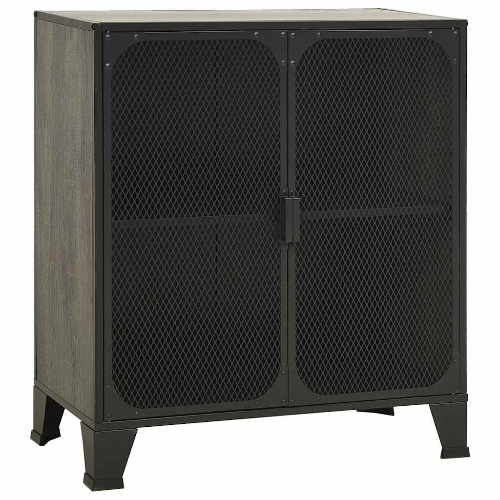 vidaXL Szafka, szara, 72x36x82 cm, metal i MDF