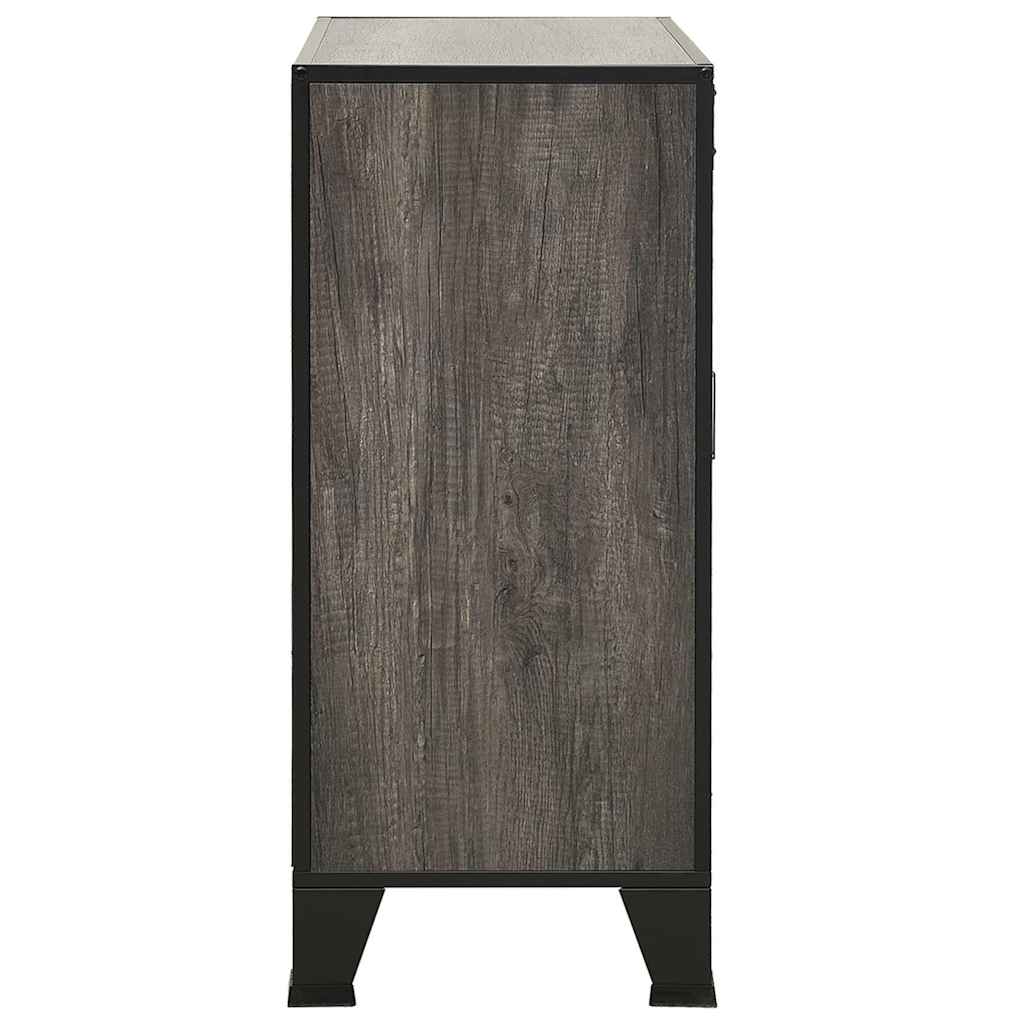 vidaXL Szafka, szara, 72x36x82 cm, metal i MDF