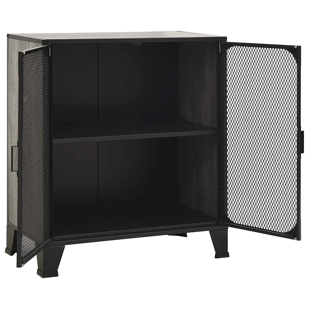 vidaXL Szafka, szara, 72x36x82 cm, metal i MDF