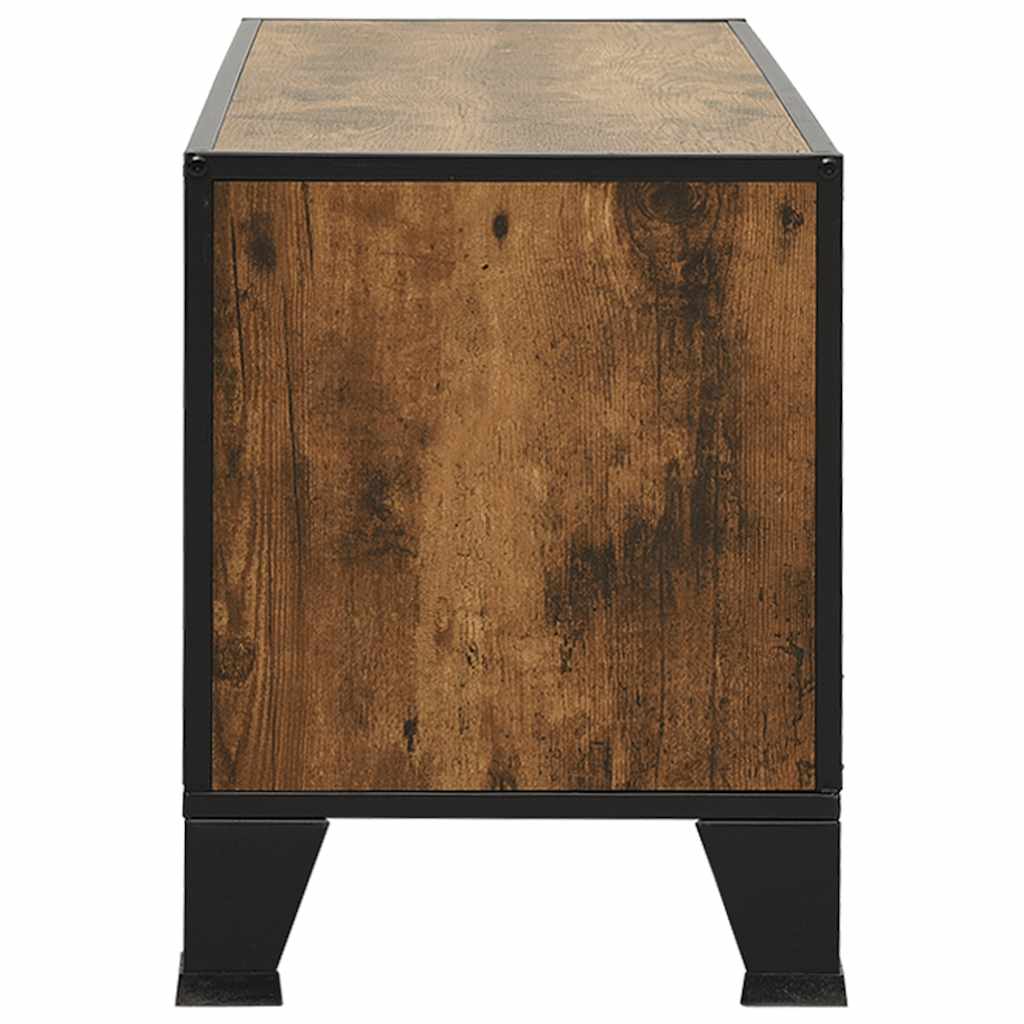 vidaXL Szafka pod telewizor, rustykalny brąz, 105x36x47cm, metal i MDF