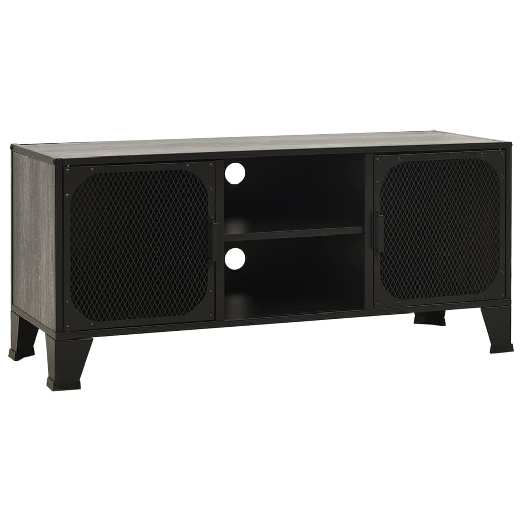 vidaXL Szafka pod telewizor, szara, 105x36x47 cm, metal i MDF