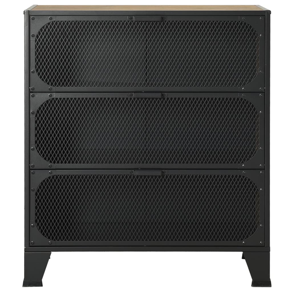 vidaXL Szafka, rustykalny brąz, 72x36x82 cm, metal i MDF