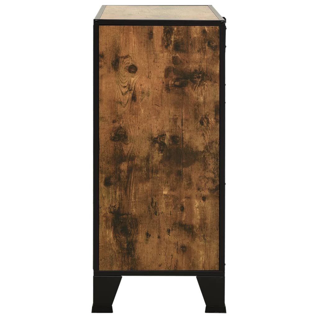 vidaXL Szafka, rustykalny brąz, 72x36x82 cm, metal i MDF