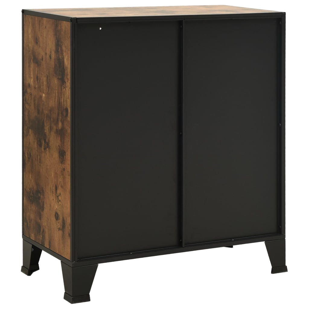 vidaXL Szafka, rustykalny brąz, 72x36x82 cm, metal i MDF