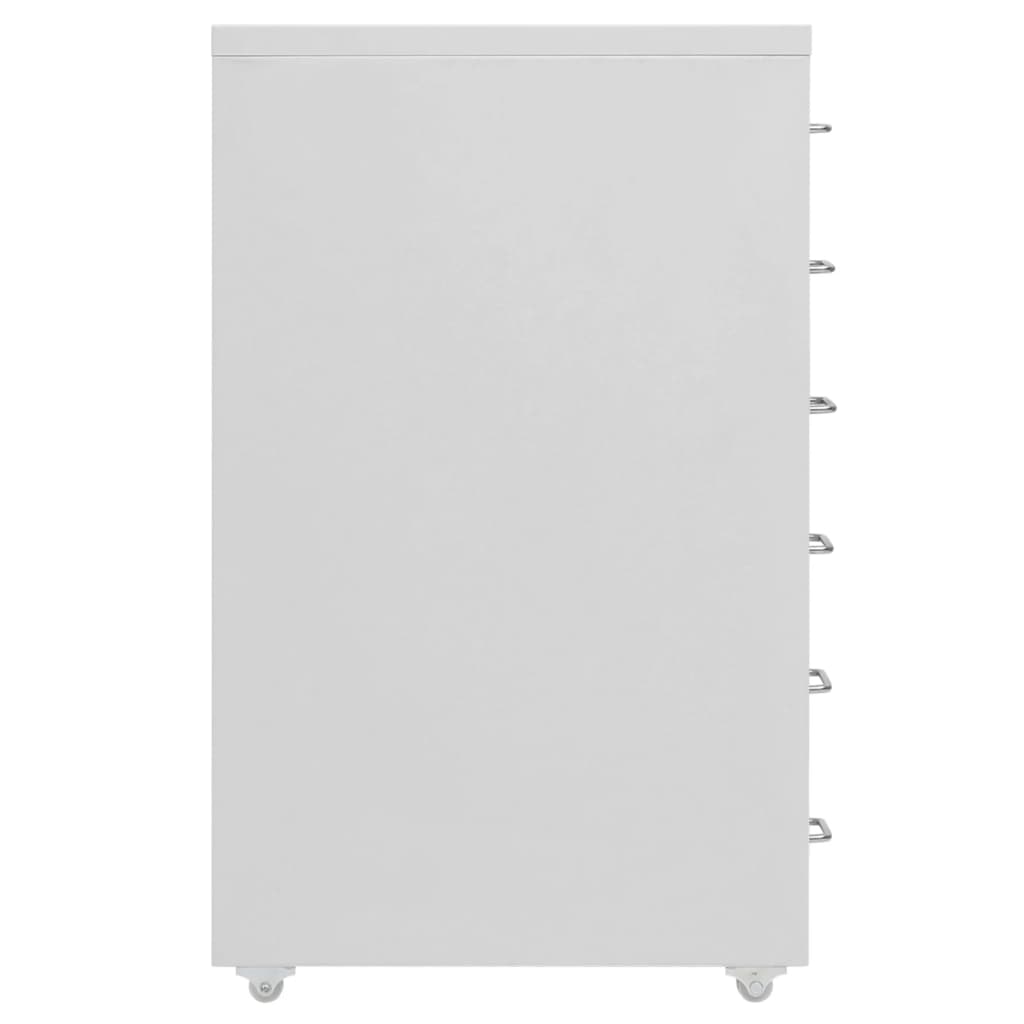 vidaXL Mobilna szafka kartotekowa, szara, 28x41x69 cm, metalowa
