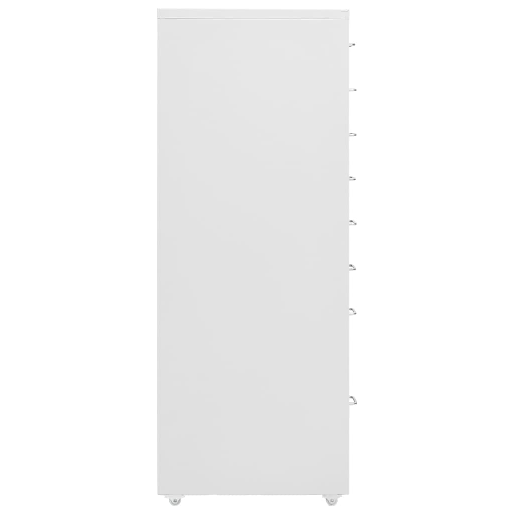 vidaXL Mobilna szafka kartotekowa, szara, 28x41x109 cm, metalowa
