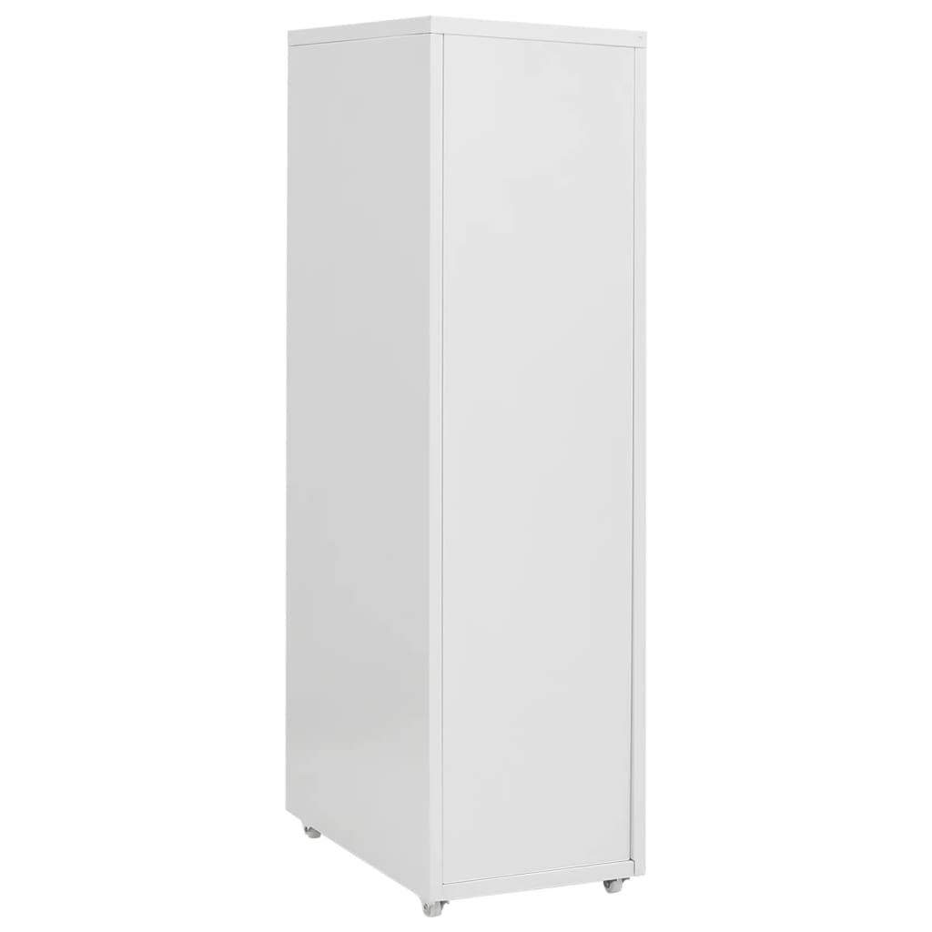 vidaXL Mobilna szafka kartotekowa, szara, 28x41x109 cm, metalowa