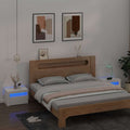 vidaXL Szafki nocne z LED, 2 szt., białe, 60x35x40 cm