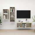 vidaXL Zestaw 3 szafek TV, dąb sonoma, materiał drewnopochodny