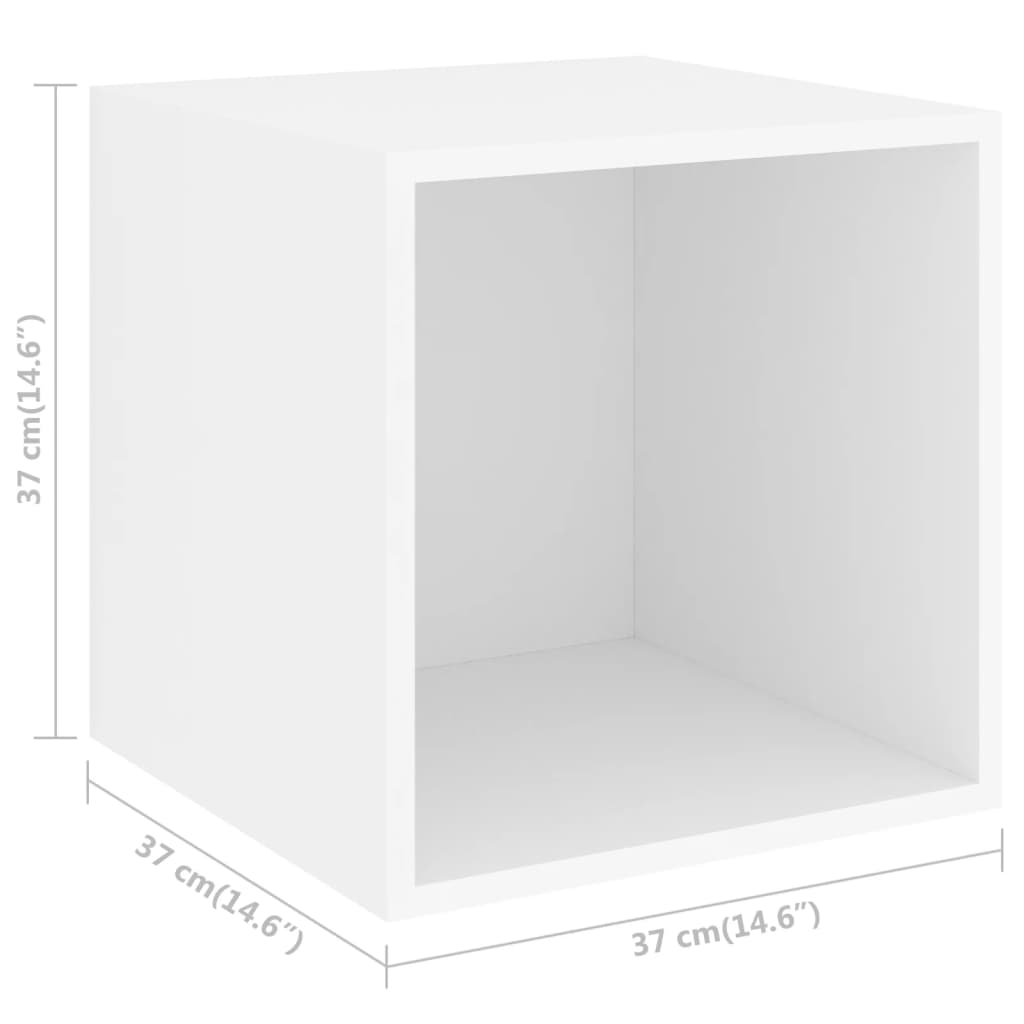 vidaXL 4-cz. zestaw szafek TV, biały, materiał drewnopochodny