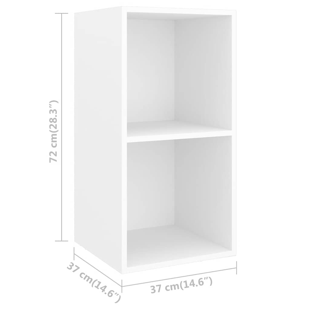 vidaXL Wiszące szafki TV, 4 szt., białe, materiał drewnopochodny
