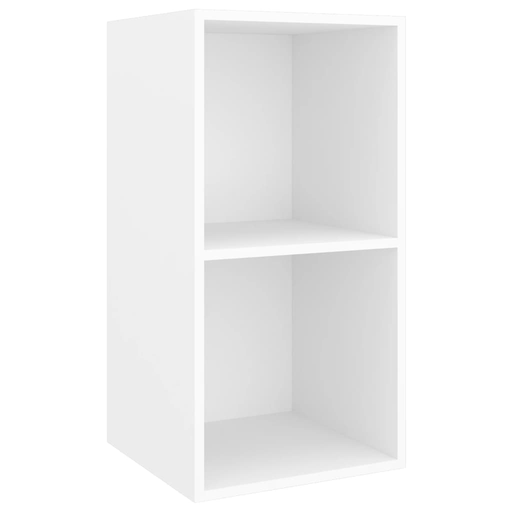 vidaXL Wiszące szafki TV, 2 szt., białe, materiał drewnopochodny
