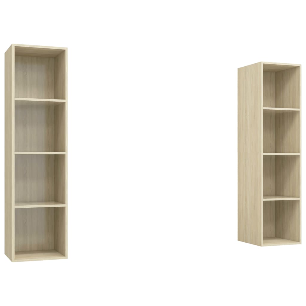 vidaXL Wiszące szafki TV, 2 szt., dąb sonoma, płyta wiórowa