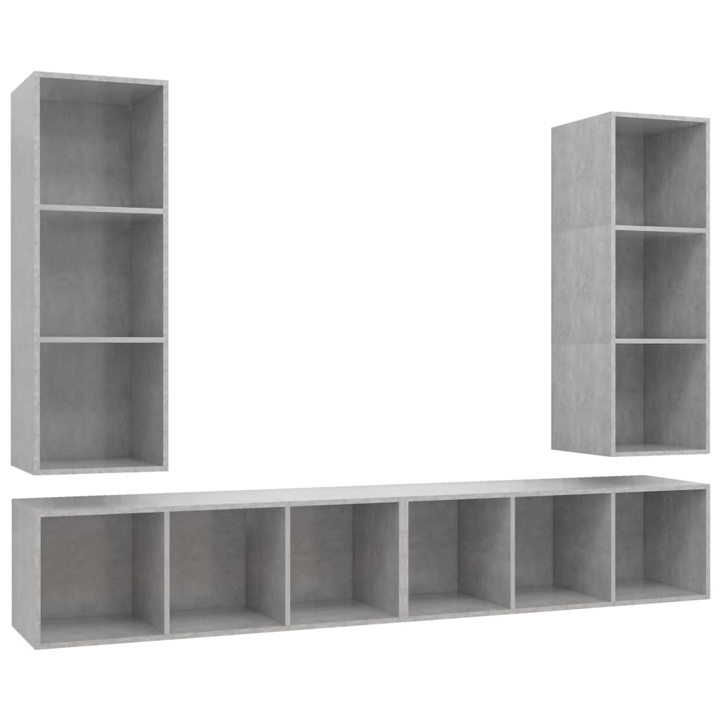 vidaXL | Szafka na Telewizor na Ścianę | 4 pcs 37 x 37 x 107.5 cm