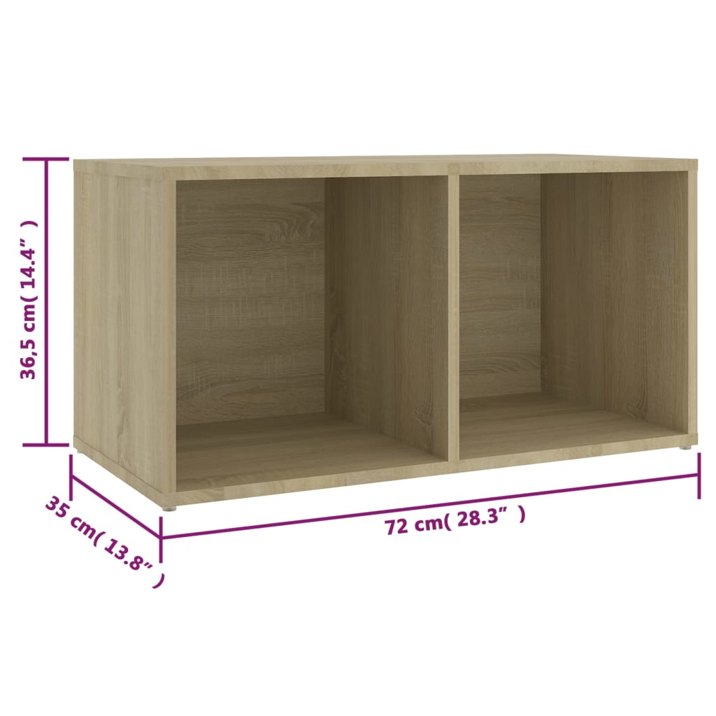 vidaXL Szafki TV, 2 szt., dąb sonoma, 72x35x36,5 cm, płyta wiórowa