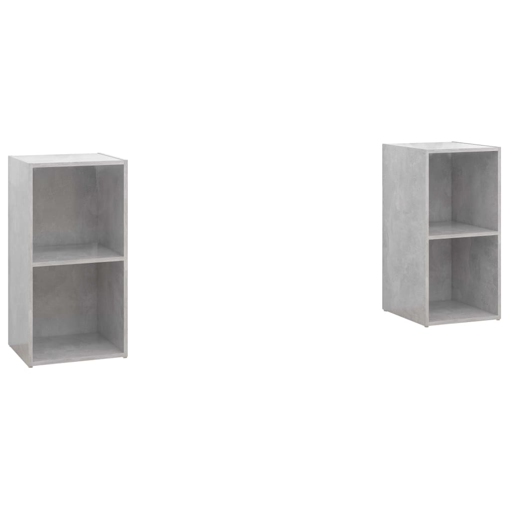 vidaXL Szafki TV, 2 szt., szarość betonu, 72x35x36,5 cm, płyta wiórowa