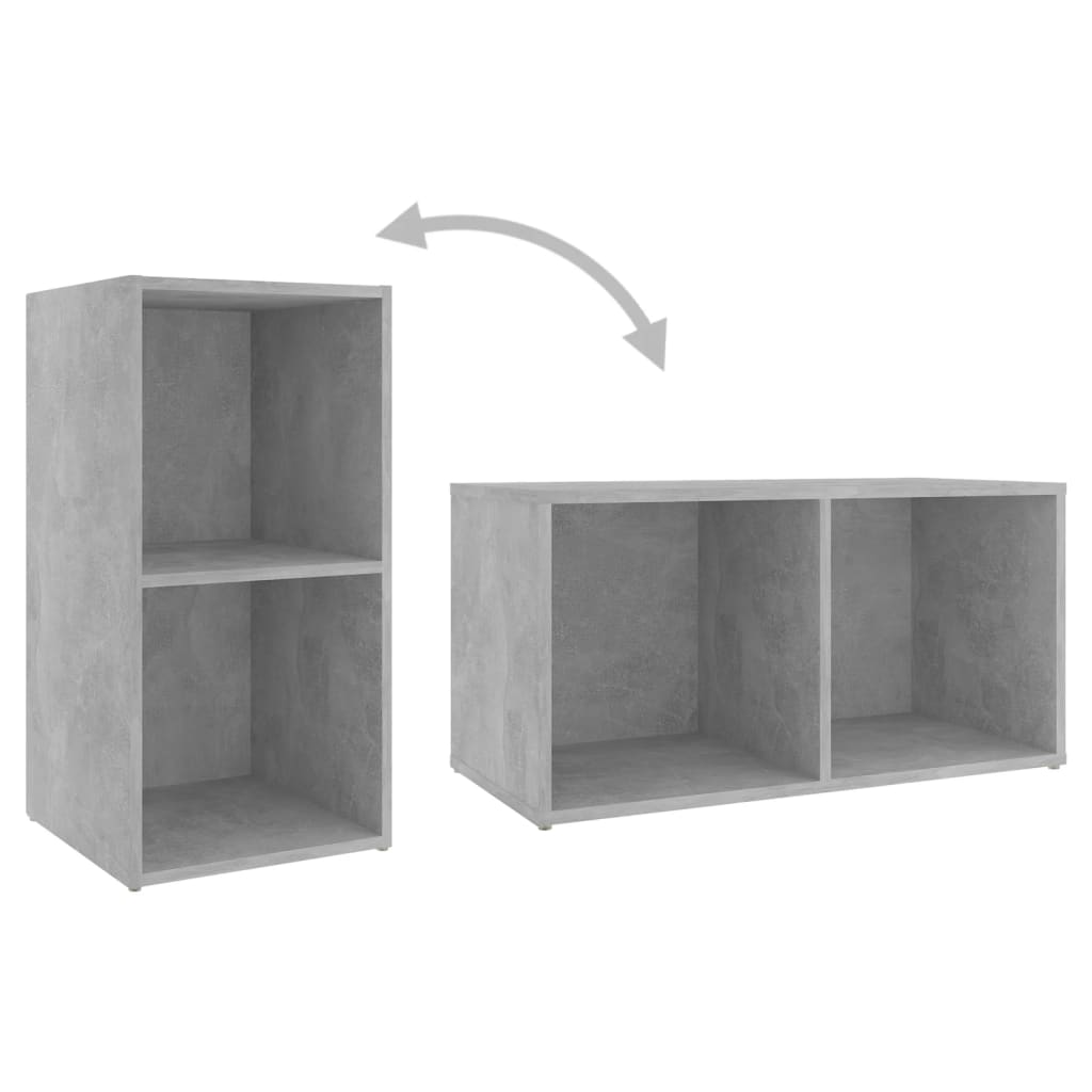 vidaXL Szafki TV, 2 szt., szarość betonu, 72x35x36,5 cm, płyta wiórowa