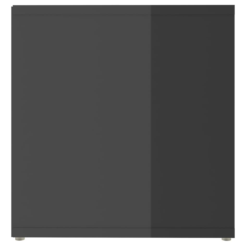 vidaXL Szafki TV, 2 szt., szare, wysoki połysk, 72x35x36,5 cm, płyta