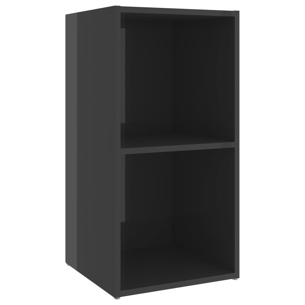 vidaXL Szafki TV, 2 szt., szare, wysoki połysk, 72x35x36,5 cm, płyta
