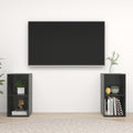 vidaXL Szafki TV, 2 szt., szare, wysoki połysk, 72x35x36,5 cm, płyta