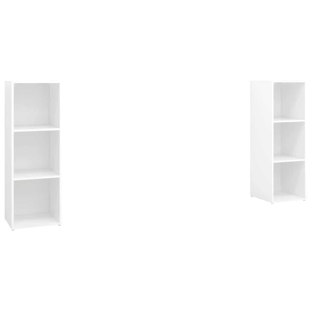 vidaXL Szafki TV, 2 szt., białe, 107x35x37 cm, płyta wiórowa