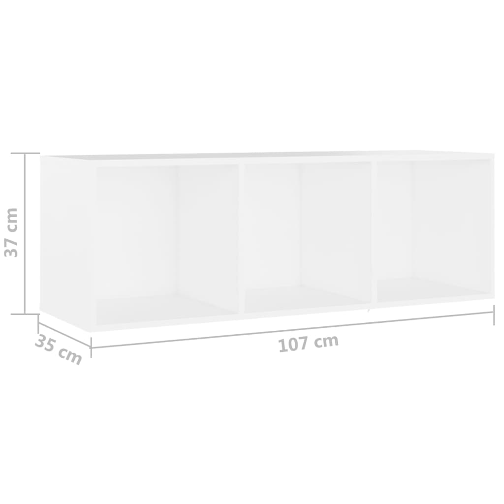vidaXL Szafki TV, 2 szt., białe, 107x35x37 cm, materiał drewnopochodny