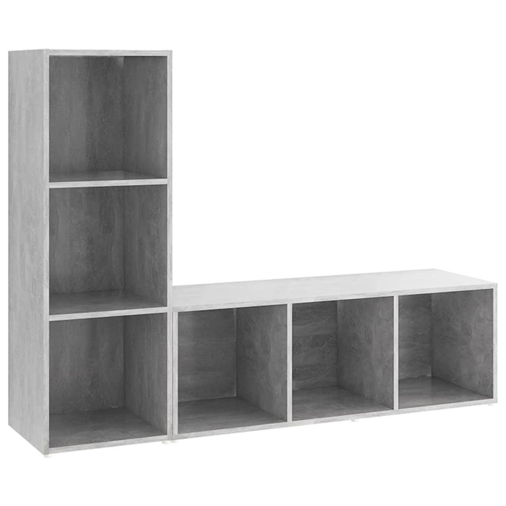 vidaXL Szafki TV, 2 szt., szarość betonu, 107x35x37 cm
