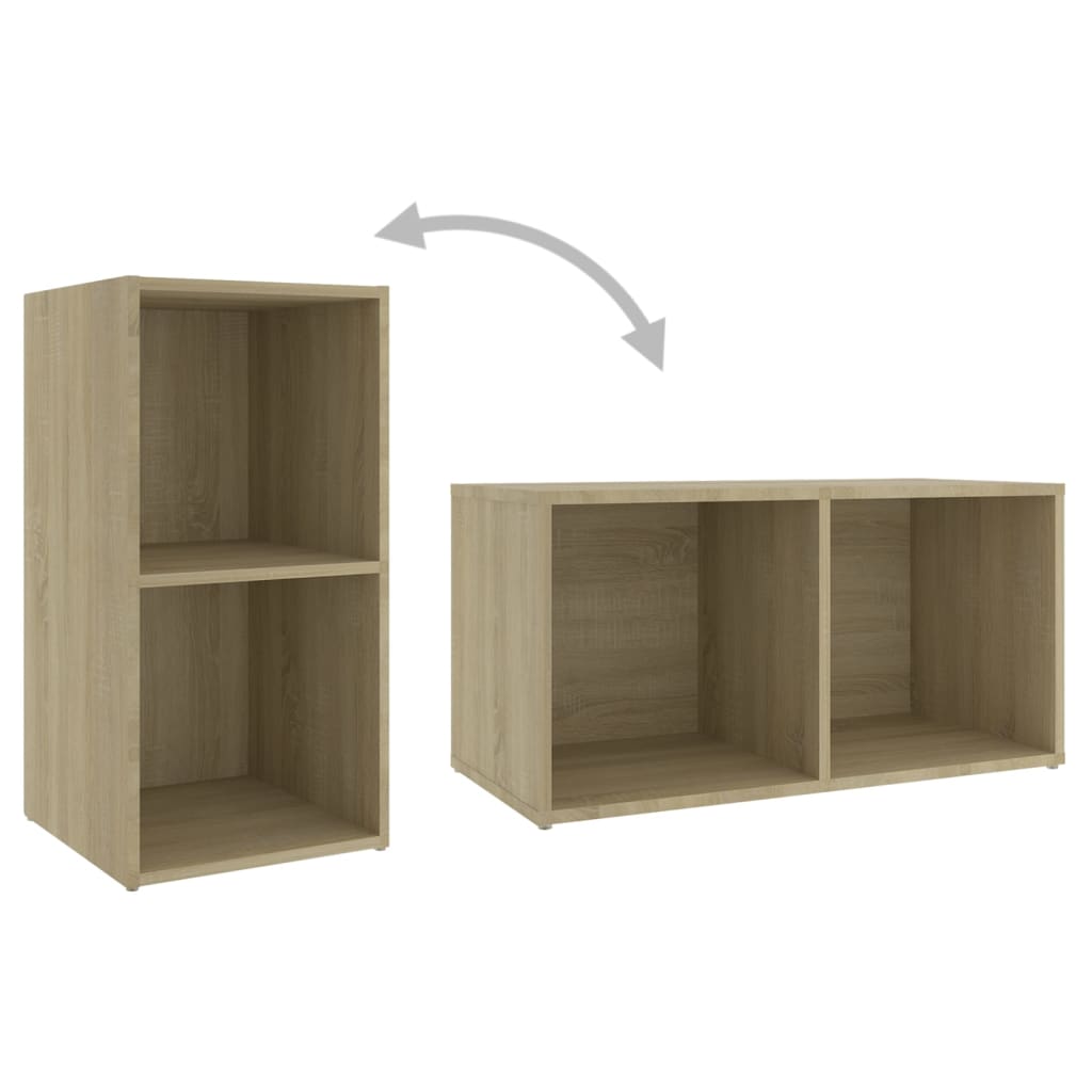 vidaXL Szafki TV, 2 szt., dąb sonoma, 72x35x36,5 cm, płyta wiórowa
