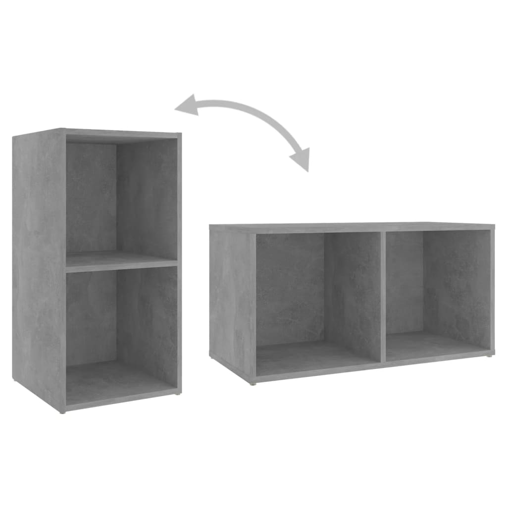 vidaXL Szafki TV, 2 szt., szarość betonu, 72x35x36,5 cm, płyta wiórowa