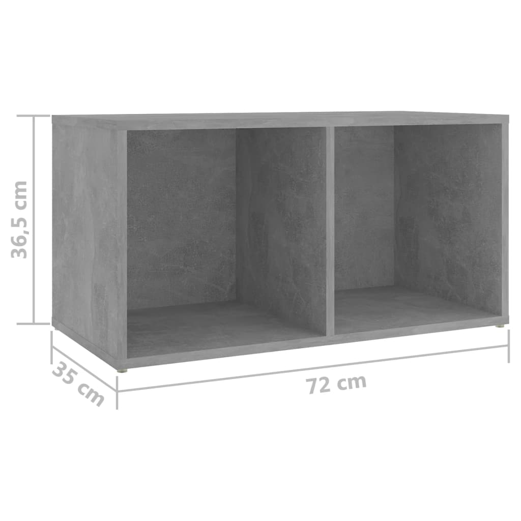 vidaXL Szafki TV, 2 szt., szarość betonu, 72x35x36,5 cm, płyta wiórowa