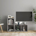 vidaXL Szafki TV, 2 szt., szarość betonu, 72x35x36,5 cm, płyta wiórowa