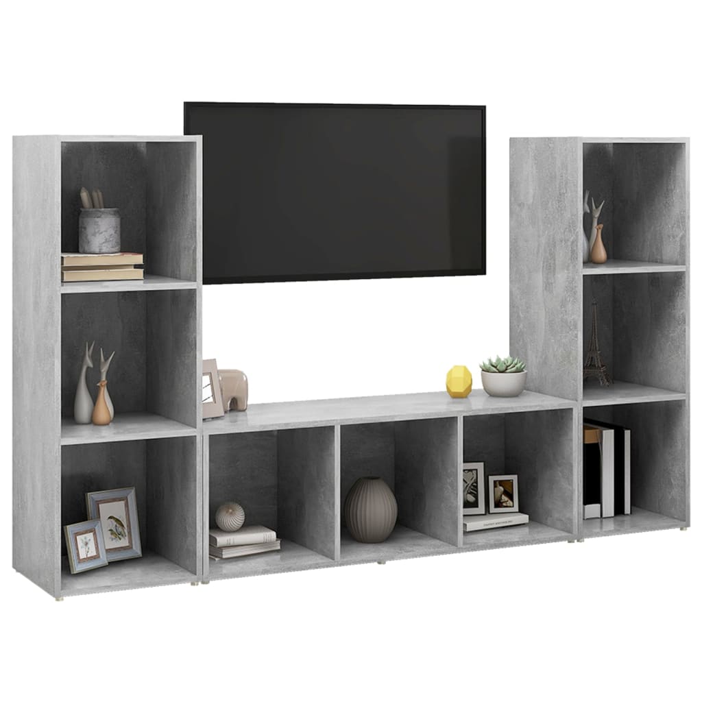 vidaXL | Szafka pod telewizor | 3 pcs 37 x 35 x 107.5 cm