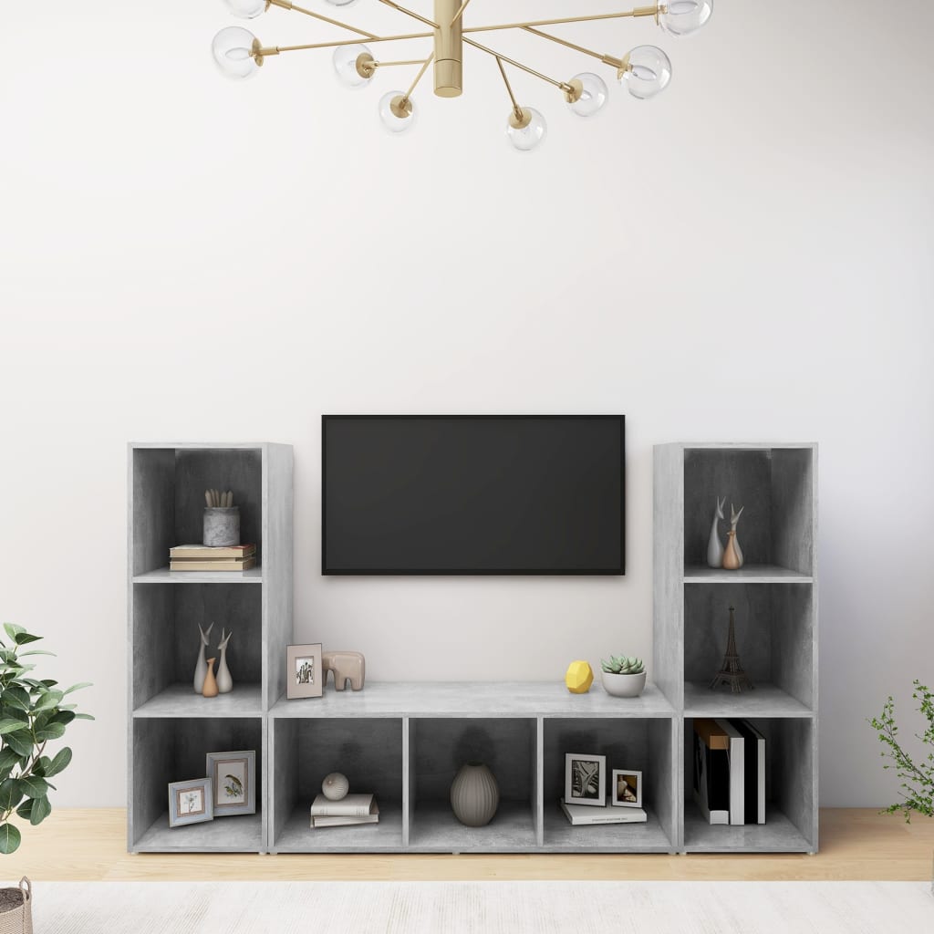 vidaXL | Szafka pod telewizor | 3 pcs 37 x 35 x 107.5 cm
