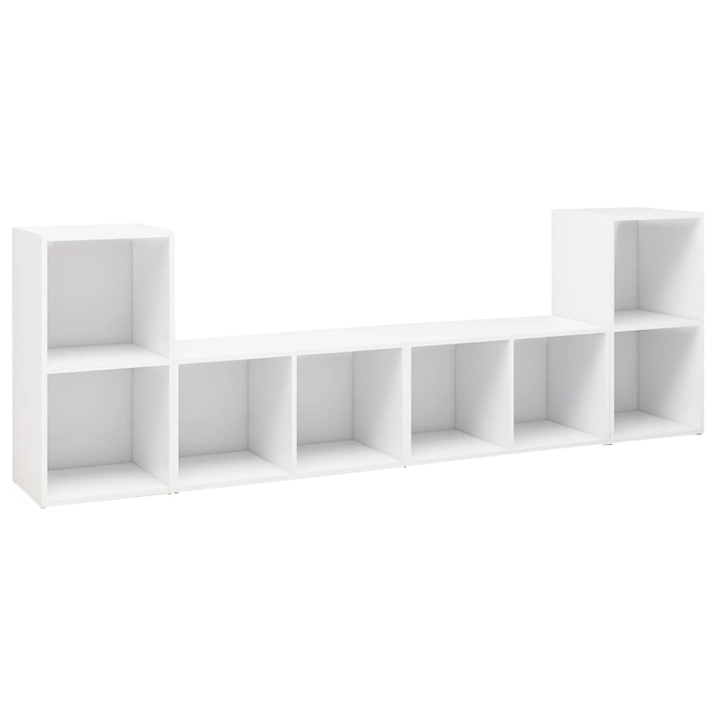 vidaXL Szafki TV, 4 szt., białe, 72x35x36,5 cm, płyta wiórowa
